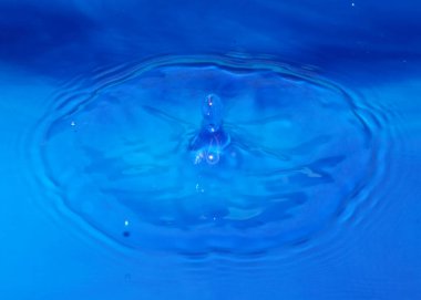 Düşerken bir damla saf saydam su sıvıda desenler oluşturur.