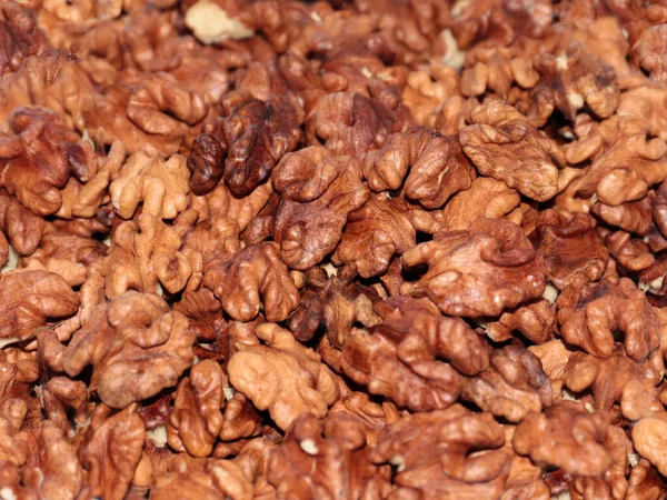 Krásné Loupané Vlašské Ořechy Připravené Jídlu — Stock fotografie