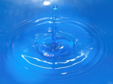 Bir su damlasına çarptıktan sonra yüzeyde inanılmaz bir desen oluştu.