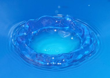 Bir su damlasına çarptıktan sonra yüzeyde inanılmaz bir desen oluştu.