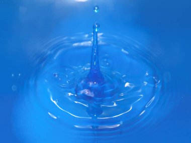 Bir su damlasına çarptıktan sonra yüzeyde inanılmaz bir desen oluştu.