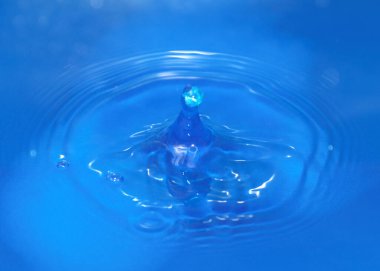 Bir su damlasına çarptıktan sonra yüzeyde inanılmaz bir desen oluştu.