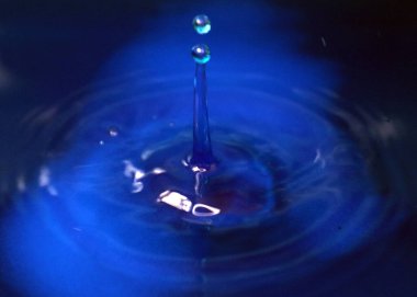 Bir su damlasına çarptıktan sonra yüzeyde inanılmaz bir desen oluştu.