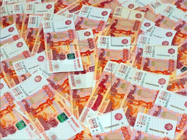 Ekonominin bir parçası olarak beş bininci banknotlar Rus rublesi