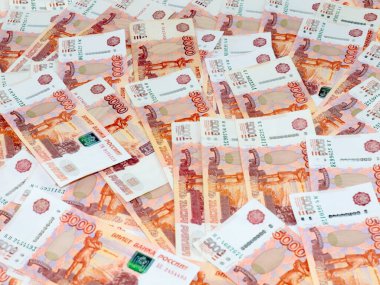 Ekonominin bir parçası olarak beş bininci banknotlar Rus rublesi