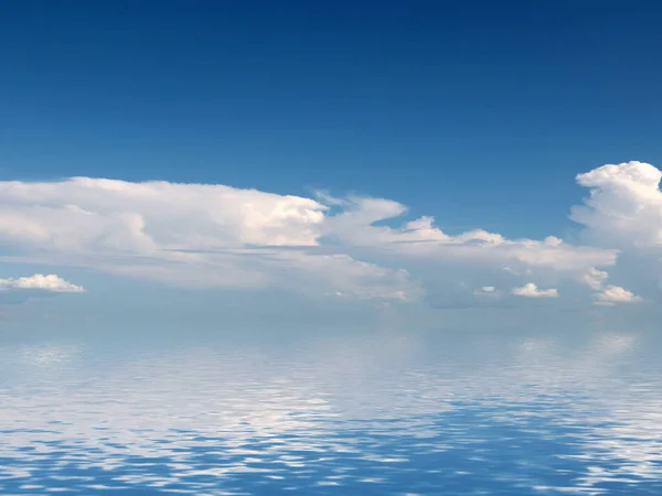 穏やかな海の表面に映る美しい天体の風景 — ストック写真