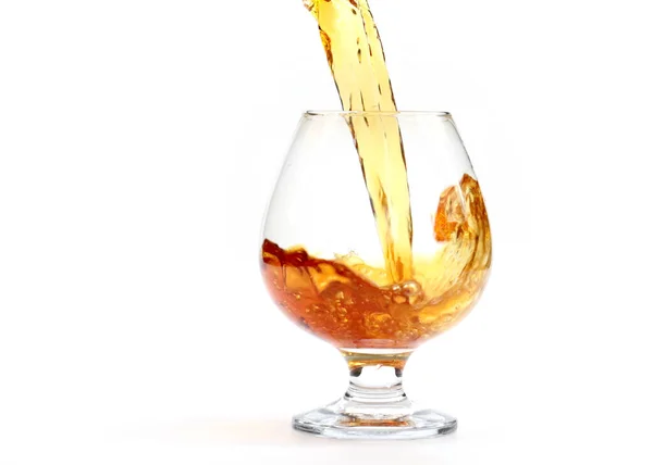 Strong Alcoholic Drink Poured Glass Royalty Free Stock Photos