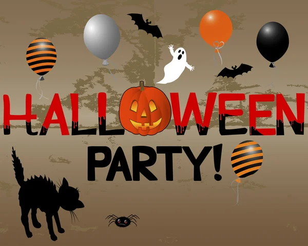 Halloween-feest. — Stockvector