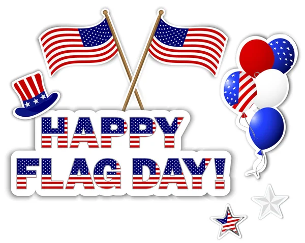 Amerikan bayrağı günü çıkartmaları.