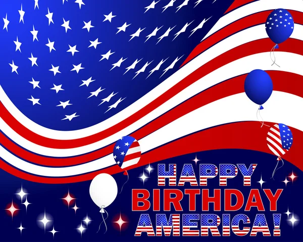 Happy Birthday America. — Stock Vector