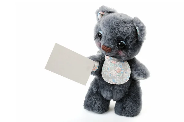 Soft toy with a blank — Stock Photo, Image