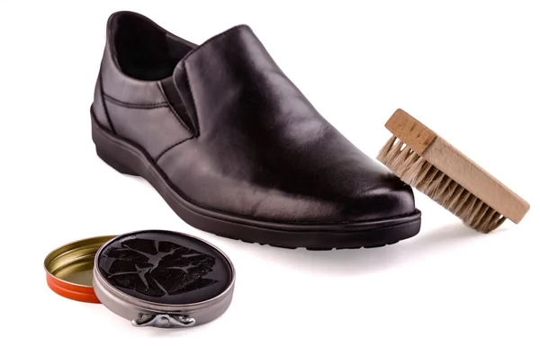 Shoes and shoe cream — Stock Photo, Image