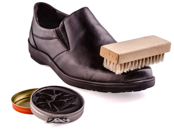 Shoes and shoe cream — Stock Photo, Image