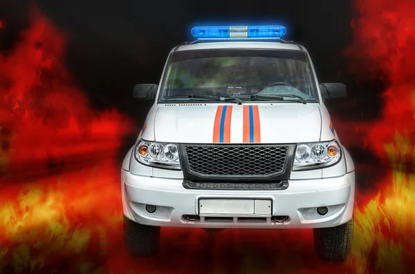 Samochód ochrony przeciwpożarowej — Zdjęcie stockowe