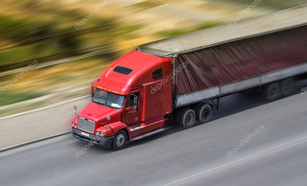 Cargo truck (all logos, inscriptions and markings removed)