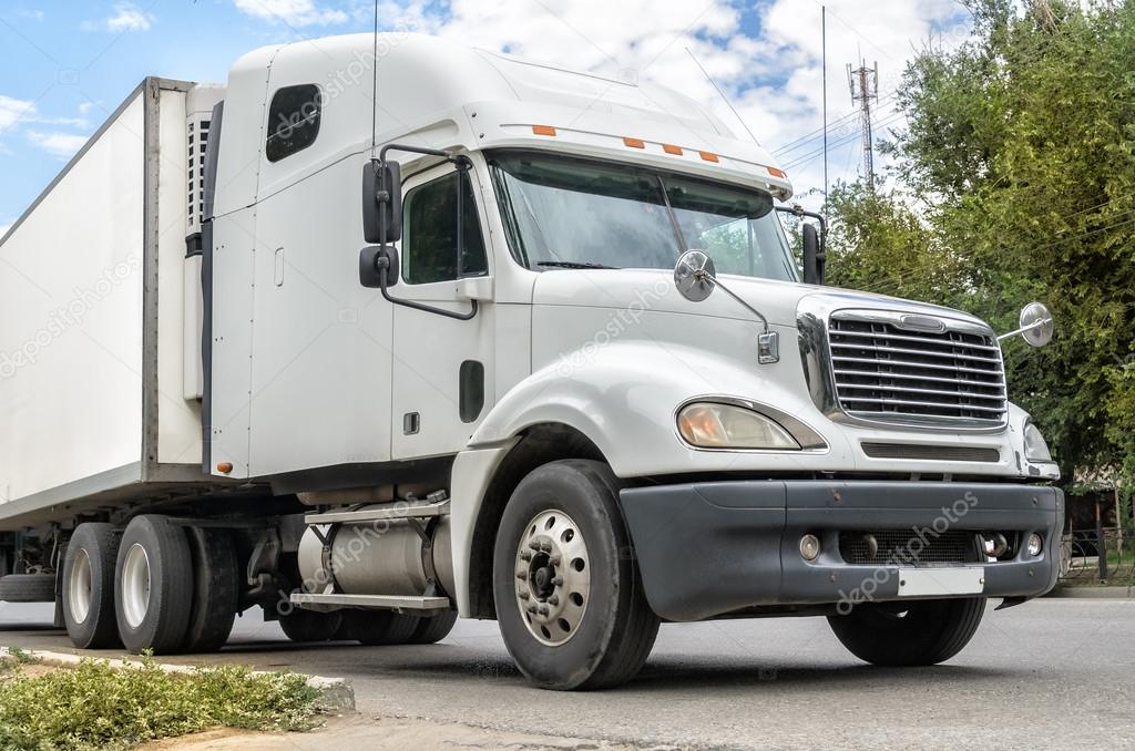 Cargo truck (all logos, inscriptions and markings removed)