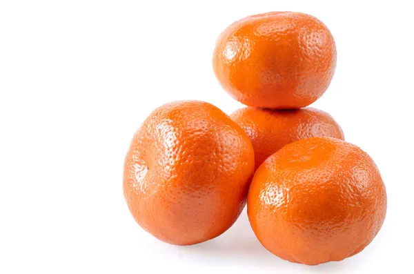 Mandarinky Ovoce Bílém Pozadí Prázdné Pro Vaše Fotografie Manipulace — Stock fotografie