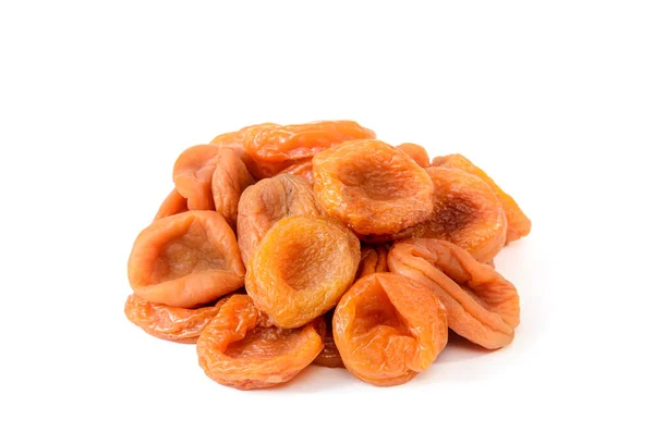 Dried Apricots Bunch White Background Soft Shadow — 스톡 사진