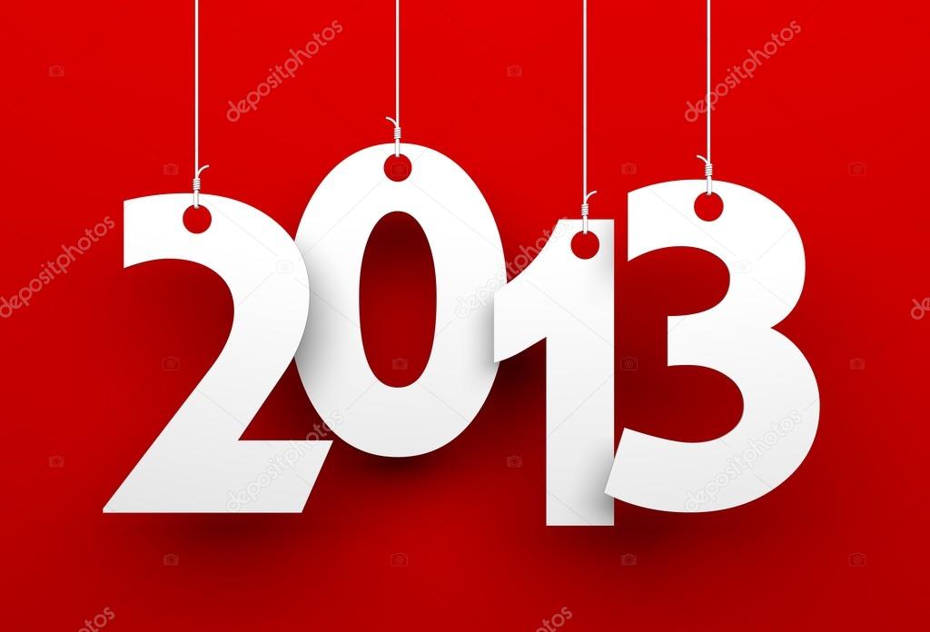 2013 on red background — Stock Photo © Pixelery.com #13389802