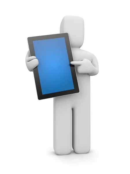 Person mit Tablet-Computer — Stockfoto