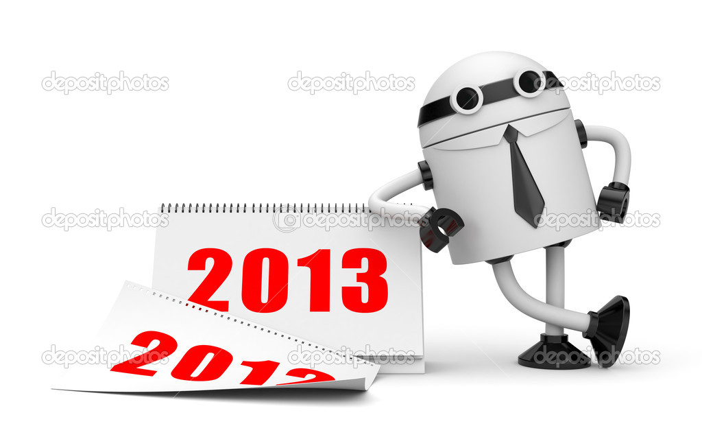 Robot with calendar 2013