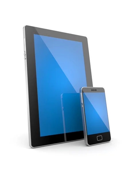 Tablet computer and mobile phone — Stock Photo, Image