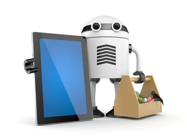 Robot met zeem — Stockfoto