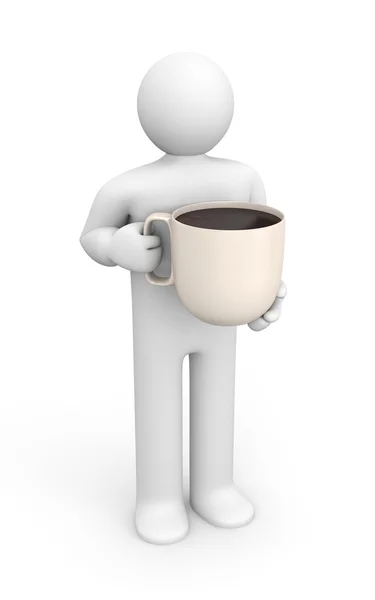 Person with coffe cup — Stock Photo, Image