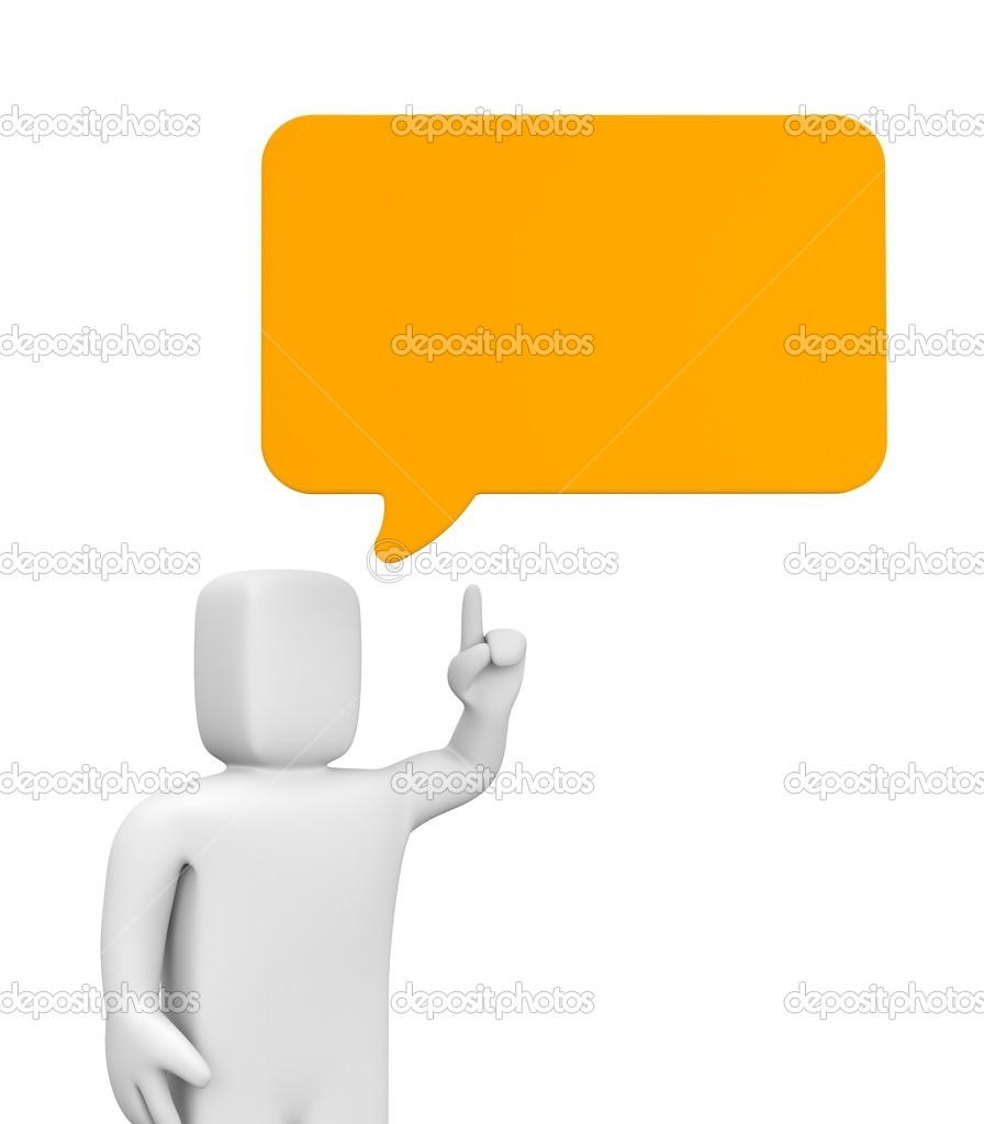 Person with speech bubble