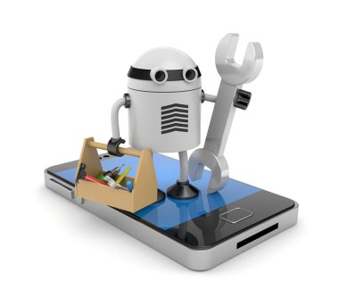 robot ile cep telefonu