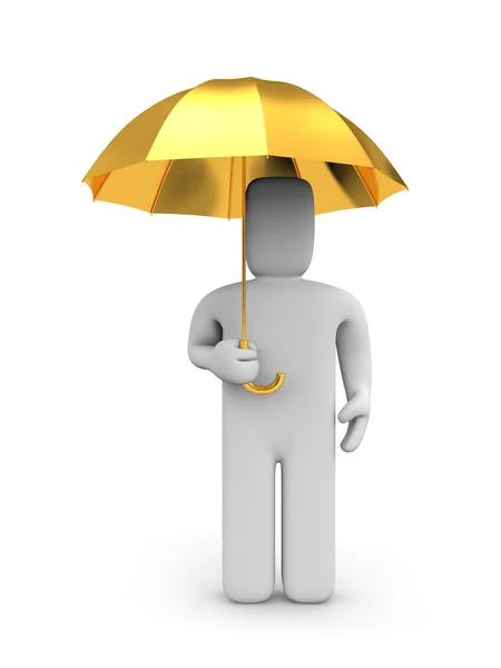 Person and umbrella — Stock Photo, Image