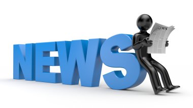 3d insan gazete okumak