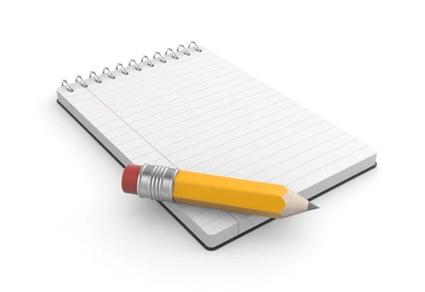 Notepad and pencil — Stock Photo, Image