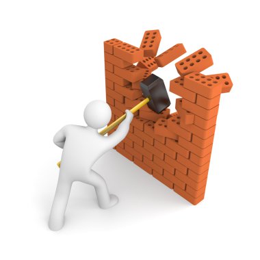 adam duvar çökertildi