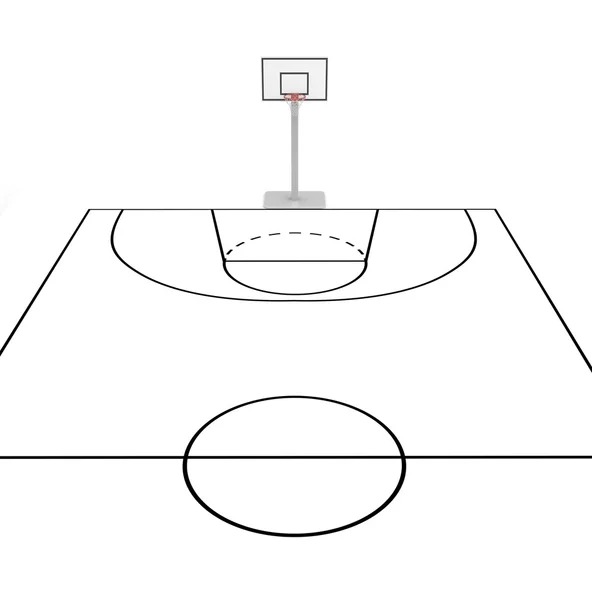 Basketbalveld — Stockfoto