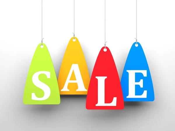 White tags with word sale — Stock Photo, Image