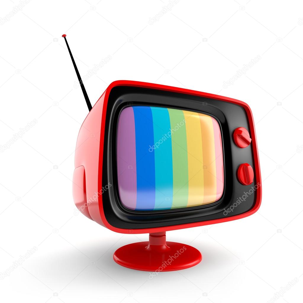 Red vintage TV