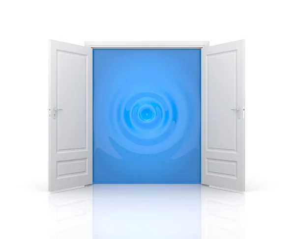 Door with water ripple — Stock Photo, Image