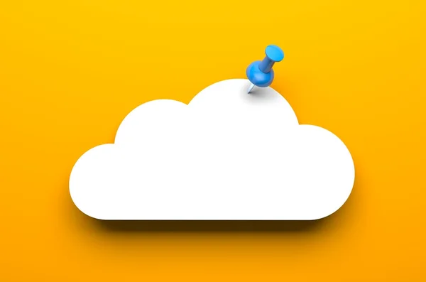 Cloud with pin — Stock Photo, Image