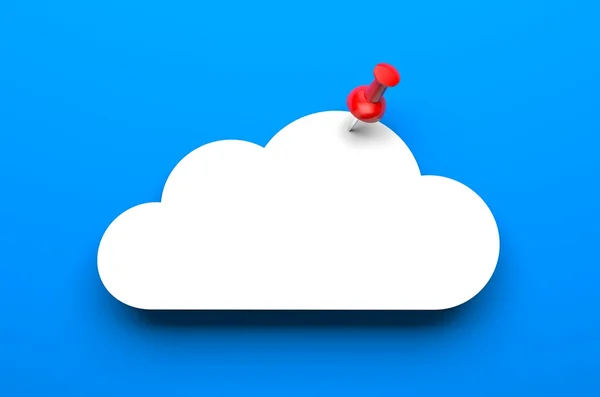Cloud with pin — Stock Photo, Image
