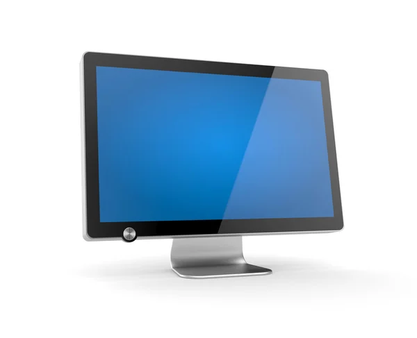 Monitor komputerowy z odbiciem — Zdjęcie stockowe