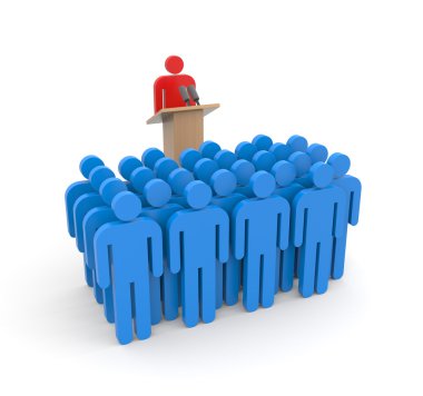 kalabalık ile tribün lideri