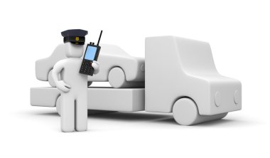 Polis memuru çekme Oto