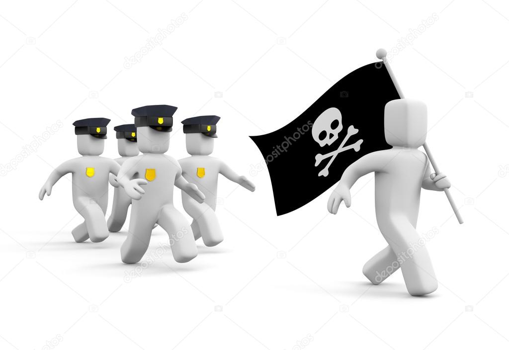 Police chase for piracy