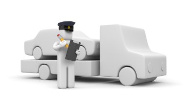 Polis memuru çekme Oto