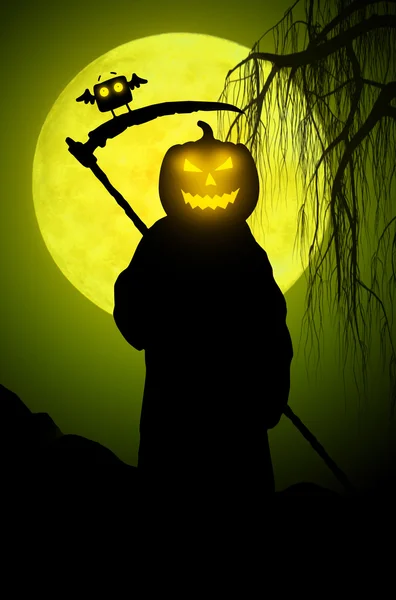 Silhouette of death. Halloween style — Stock Photo, Image