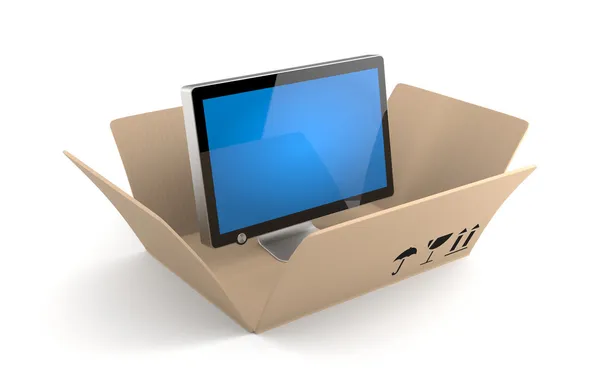 Computer Monitor or TV with reflection — Stock Photo, Image