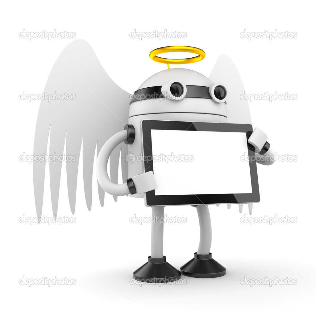 Robot angel with pad