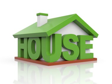 House simge. beyaz izole