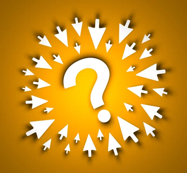 Question and cursors — Stock Photo, Image